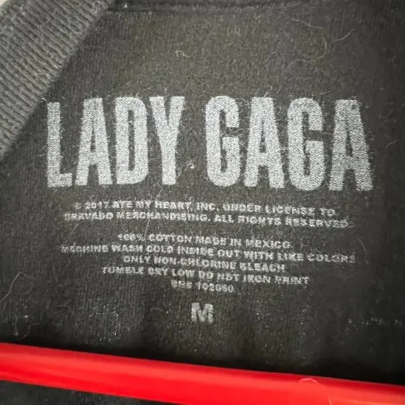 Lady Gaga Joanne Album Official Merchandise World Tour Black T-Shirt Size M - Picture 5 of 5
